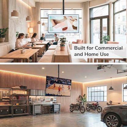 Mount-It! Ceiling TV Mount for 32–86 Inch LCD LED OLED TVs – Hanging Full Motion Swivel, Tilt & Height Adjustable Bracket – 175 lb, VESA 800x450 – Home, Gym, Patio, Restaurant & Commercial Use - size: Medium Single