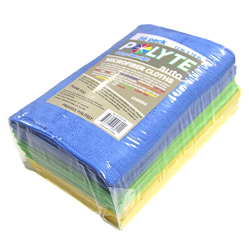 POLYTE Multipurpose Microfiber Cleaning Cloth, 12x16 in, 36 Pack