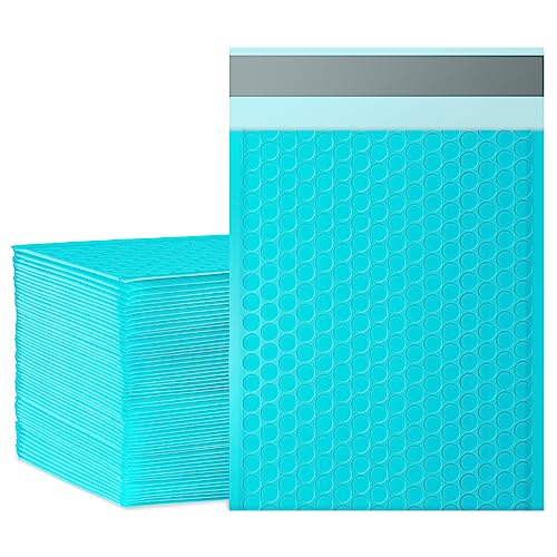 packbabol Bubble Mailers, 6x9 Inch Padded Bubble Mailers Pack of 50 Bubble Envelopes Opaque Self Seal Adhesive Waterproof Bags for Shipping and Packaging (Teal, 6x9-50) - color: teal, size: 6x9-50Pc