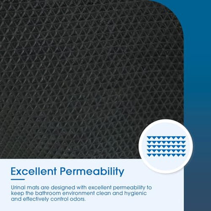 12Pcs Urinal Mats for Men Bathroom Commercial Urinal Floor Mats Urinal Pads for Mens Room Non Slip Splash Toilet Bulk Washable Disposable Large 17Inch x 20.5Inch - size: 12