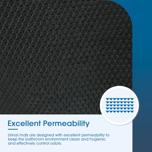 12Pcs Urinal Mats for Men Bathroom Commercial Urinal Floor Mats Urinal Pads for Mens Room Non Slip Splash Toilet Bulk Washable Disposable Large 17Inch x 20.5Inch - size: 12
