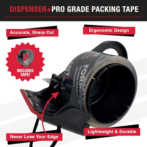 Clear Packing Tape with Dispenser (1 Roll) - Packaging - style: Dispenser + 1 PG Roll