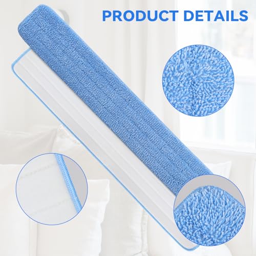 48" Microfiber Pad for Rubbermaid Commercial 48 Inch Mop Head - 4 Pack Replacement Wet & Dry Commercial Reusable Cleaning Mop Refills Fit for Any Microfiber Flat Mop System 48" - color: Blue-48inch-4pack