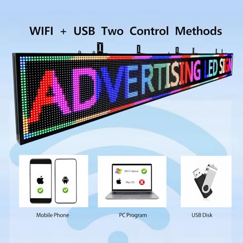 Programmable LED Sign P10 Custom Size, Outdoor Led Sign For Business Display Screen Advertising Store - size: P10 custom size
