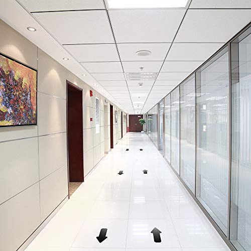 EVQ Black Arrow Floor Sticker Tape 3 x 6 Inch Directional Vinyl 200 PCS - color: Black, size: 3"×6"