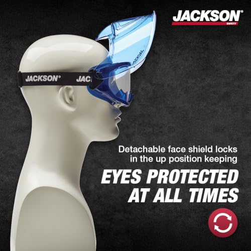 Jackson Safety GPL500 Clear Safety Goggles with Face Shield - ANSI Z87.1 - size: One Size, style: Clear Lens