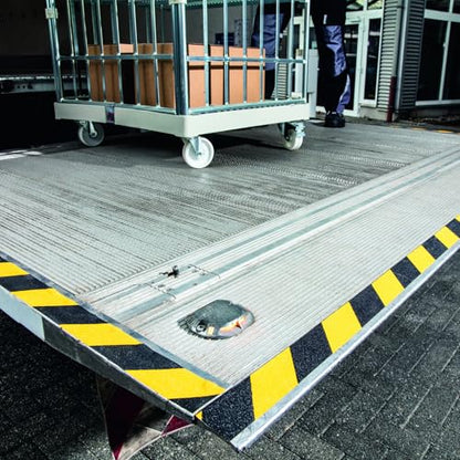 Durable DURALINE Grip+ Floor Tape, Non-Slip, Yellow/Black, 2" x 50ft - color: Yellow/Black, size: 50 mm x 15 m
