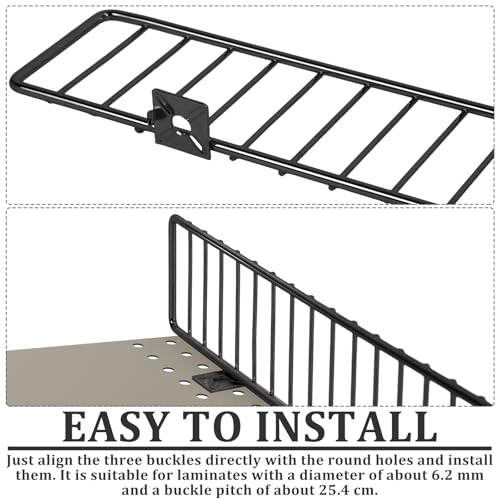 Yaocom 10 Pcs Gondola Shelf Fence 36x3'' Retail Front Wire Guard, Black - color: Black, size: 36" x 3"