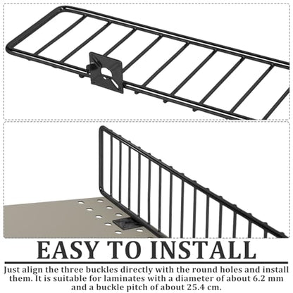 Yaocom 10 Pcs Gondola Shelf Fence 36x3'' Retail Front Wire Guard, Black - color: Black, size: 36" x 3"