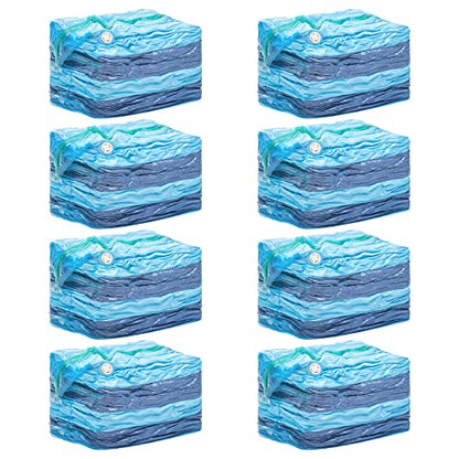 TAILI 8 Pack Vacuum Storage Bags, Jumbo Cube (31x40x15 Inch), Blue - color: Blue, size: 8 Jumbo