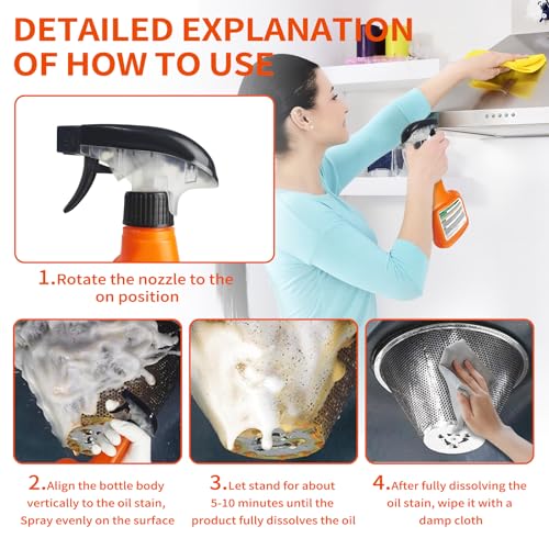 Heavy Duty Kitchen Degreaser Spray,for Kitchen & Outdoor Cooking Degreasing - size: 33.8 Fl Oz (Pack of 1)