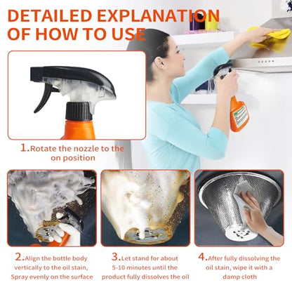 Heavy Duty Kitchen Degreaser Spray,for Kitchen & Outdoor Cooking Degreasing - size: 33.8 Fl Oz (Pack of 1)