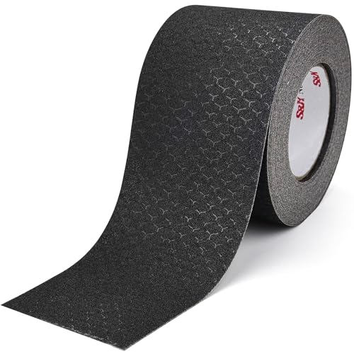 S&X Anti Slip Tape 4in x 60ft Grip Tape for Stairs & Floors, Patterned - size: 4" x 60'