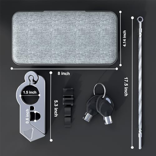 JAGASOL Motorcycle Handlebar Lock, Helmet & Brake Anti-Theft Lock Silver - color: Silver