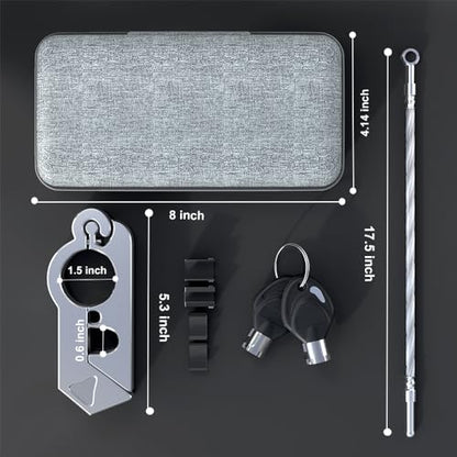 JAGASOL Motorcycle Handlebar Lock, Helmet & Brake Anti-Theft Lock Silver - color: Silver