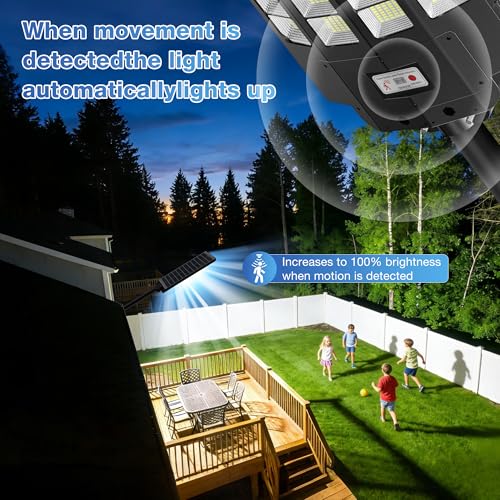 OKPRO Solar Street Light Outdoor, IP66 Waterproof Solar Lights Outdoor - size: 10000-2P