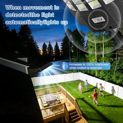 OKPRO Solar Street Light Outdoor, IP66 Waterproof Solar Lights Outdoor - size: 10000-2P
