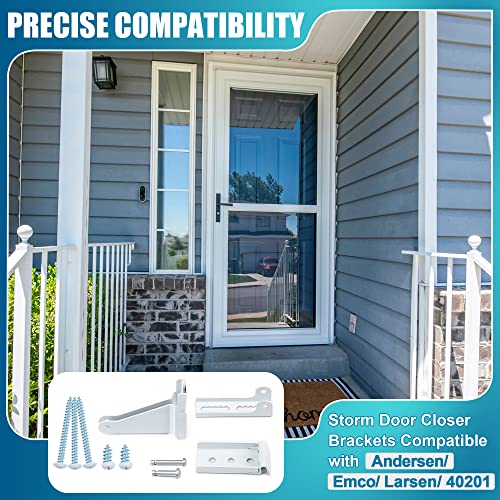 Dreyoo Storm Door Closer Kit Compatible with Andersen,Larson & Pella,White - color: White