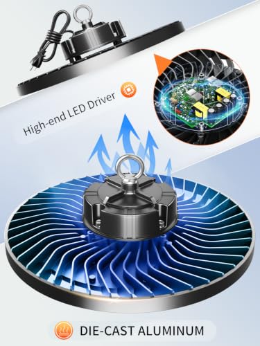 ONLYLUX 350W UFO LED High Bay Light, 52500LM 5000K Commercial Bay Lighting