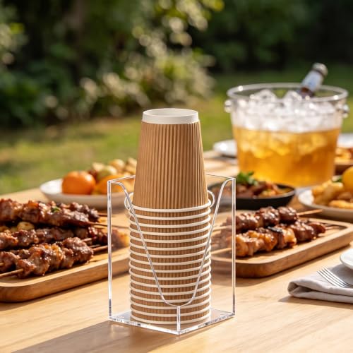 Cup Dispenser, Wall Mount Cup Holder for Water Cooler Fit Up to18oz Cups - color: Large