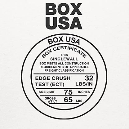 BOX USA B17116W Corrugated Boxes, 17 1/4"L x 11 1/4"W x 6"H, White (Pack of 25) - style: White Corrugated