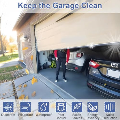 Premium Garage Door Bottom Seal - 10ft Weatherproof EPDM Rubber, Easy Install, Blocks Drafts/Rain/Rodents, Noise-Reducing & Energy Saving - color: with Track, size: 10 Feet