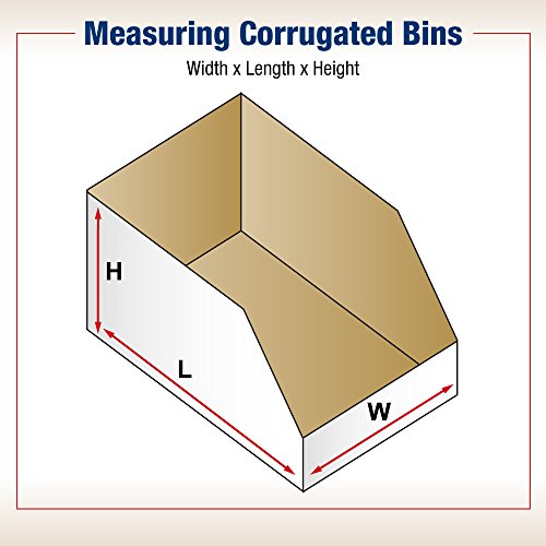 Box USA BBINMT624 Open Top Bin Boxes, 6 x 24 x 4 1/2, Oyster White (Pack of 50) - color: White, size: 6" x 24" x 4 1/2"