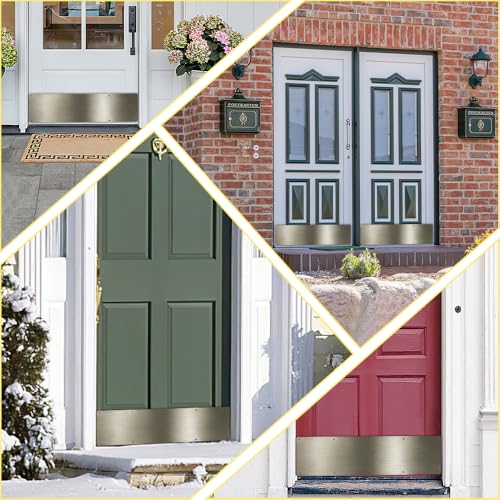 Door Kick Plate, 6" x 28" AL Kick Plate, Fits 30" Doors, Brushed Bronze - size: 6 x 28 Inch