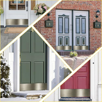 Door Kick Plate, 8" x 34" AL Kick Plate, Fits 36" Doors, Brushed Bronze - size: 8 x 34 Inch