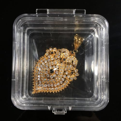 Hinged Display Boxes with Elastic Membranes for Safe keeping and Safe Shipping of Optics, Gem Stones, Diamonds, Paper Currency, Coins, Watch parts & other Fragile collectible Item (1.25x1.25)