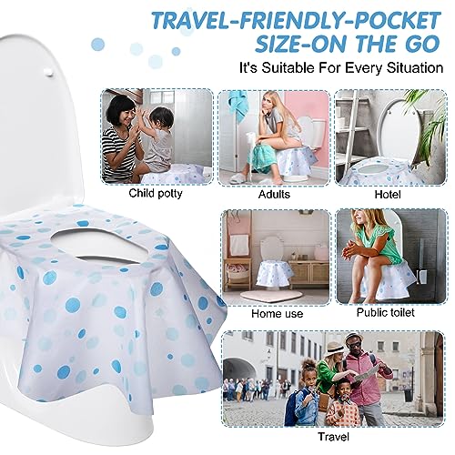 50 Packs Extra Large Disposable Toilet Seat Covers for Kids Adult, Dot