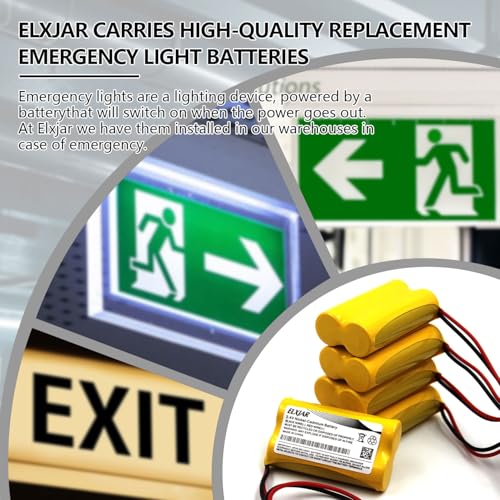 (2-Pack) 2.4V 800mAh Ni-Cd Battery for Dual-Lite 0120822, Custom-7