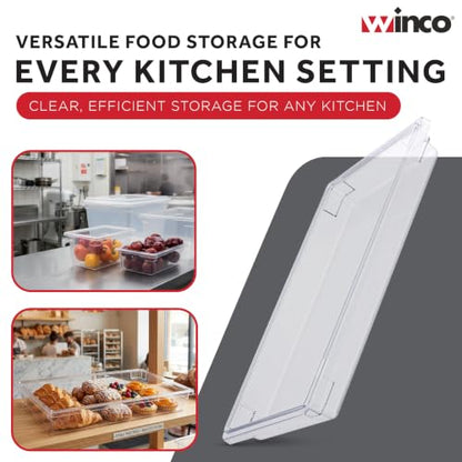 Winco 18" x 26" Clear Food Storage Box - size: 18" x 26", style: 3.5" Deep