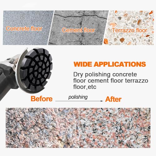 Diamond Concrete Polishing Pads - BRSCHNITT 6pcs 4 inch Grit#50 Resin Bond Renew Pads Beton Floor Renew Reparing Disk
