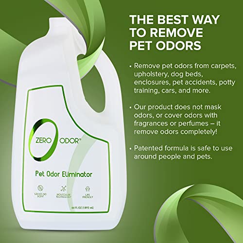 Zero Odor Pet Odor Eliminator Refill for Dog & Cat Urine, Carpet Deodorizer - size: 64 Fl Oz (Pack of 1)