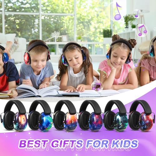 Amylove 12 Pcs Kids Noise Cancelling Headphones Ear Muffs Starry Sky Style (Pack of 2) - size: Universal Fit (kids & Adults) (Pack of 2), style: Starry Sky Style