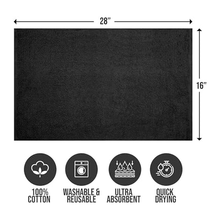 Salon Towels – Pack of 24 (16"x27") 100% Cotton Ring Spun (Not Bleach Proof) Ultra Soft, Highly Absorbent Hand Towels – Bulk for Spa, Gym & Salon (Grey) - color: Grey