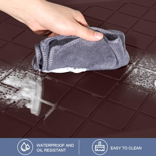 Cushioned Kitchen Mat 2 PCS, Anti Fatigue Kitchen Rugs, Heavy Duty Kitchen Rugs and Mats Non-Skid, Ergonomic Comfort Foam Kitchen Floor Mat for Home, Office, Sink, Laundry - Brown - color: Brown