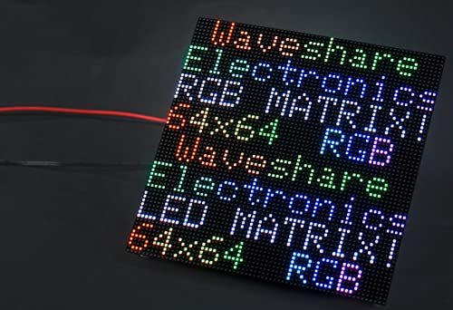 Flexible RGB Full-Color LED Matrix Panel 64x64, 4096 RGB LEDs, 3mm Pitch, Adjustable Brightness Chainable Design, Display Text/Colorful Image/Animation, for Raspberry Pi/Raspberry Pi Pico / ESP32 - color: 64x64-P 3MM Flexible