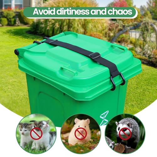 Trash Can Lid Lock Strap for Raccoons & Animals, 28-96 Gallon, 1 Pack