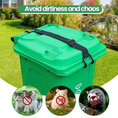 Trash Can Lid Lock Strap for Raccoons & Animals, 28-96 Gallon, 1 Pack