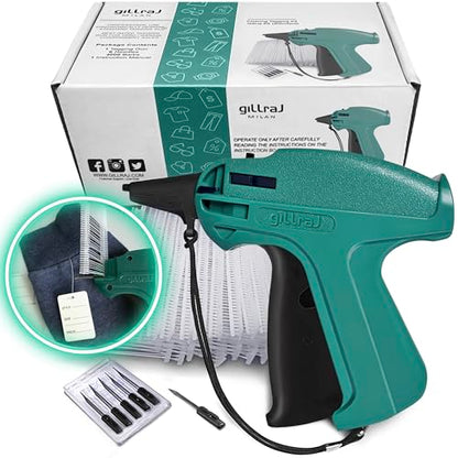 GILLRAJ® Price Tagging Gun【Not-a-Stitch-Gun】 Hangtag Attacher with 4000pcs 2" Long Barbs Fasteners & 6 Needles, Retail Pricing Tag Gun for Stores Consignment Garage Yard Sale