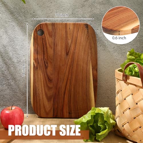 Roshtia 6 Pcs Wooden Cutting Boards 14x10'' Acacia Chopping Board, Cute - style: Cute