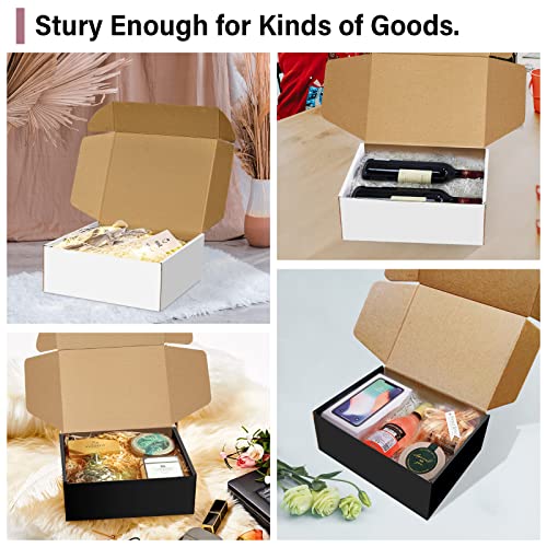 BoShahai White Shipping Boxes, 8x6x3 inches, 30 Pack - size: White 8*6*3 Inch