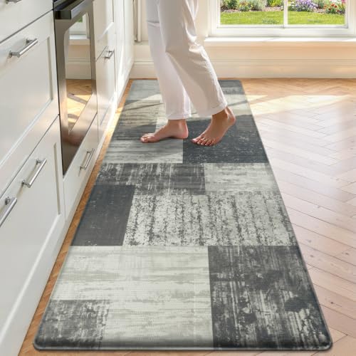 LOKHOM Kitchen Floor Mat, Cushioned Anti Fatigue Runner Rug 24x59 Grey - color: Grey