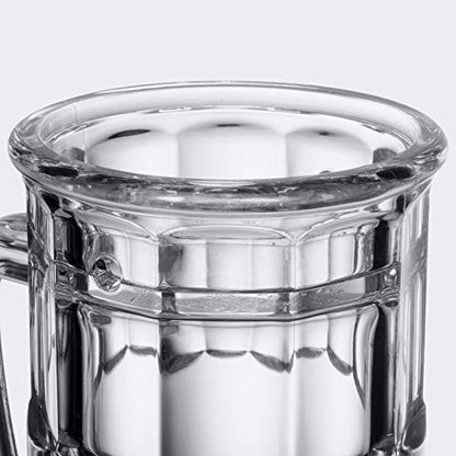 GET 20 oz Clear Plastic Beer Mug with Handle (Set of 4) - size: 20 Ounce, style: Set of 4