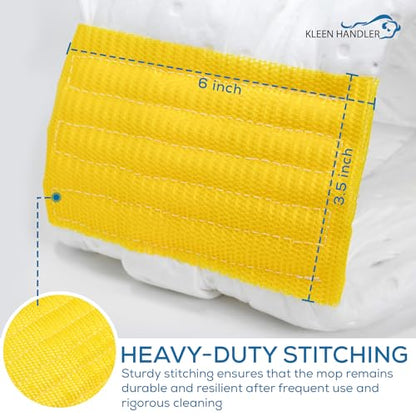 KLEEN HANDLER Mop Head Replacement 6-Pack Hydrophobic Industrial Mop for Oils and Spills – Heavy-Duty Industrial, Commercial, Janitorial Cleaning – Non-Woven Oil-Absorbent Material - style: 6 Pack