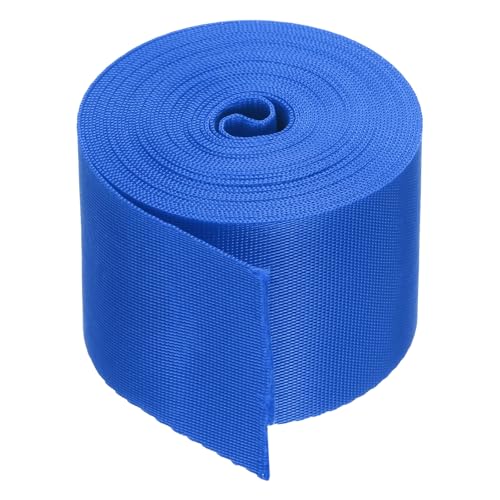 MECCANIXITY Flat Nylon Webbing Strap 2 Inch 5 Yards Blue - color: Blue, size: 2 Inch x 5 Yards
