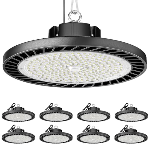 ONLYLUX 8 Pack LED High Bay Lights 200W, 30000LM 6500K (800W MH/HPS Eqv.) - size: 8 Pack