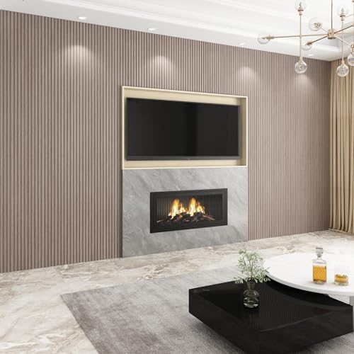 Slat Wall Panel 8-Pack, 108’’x6.3’’, Smoky Oak - size: 108’’x6.3’’-Smoky Oak